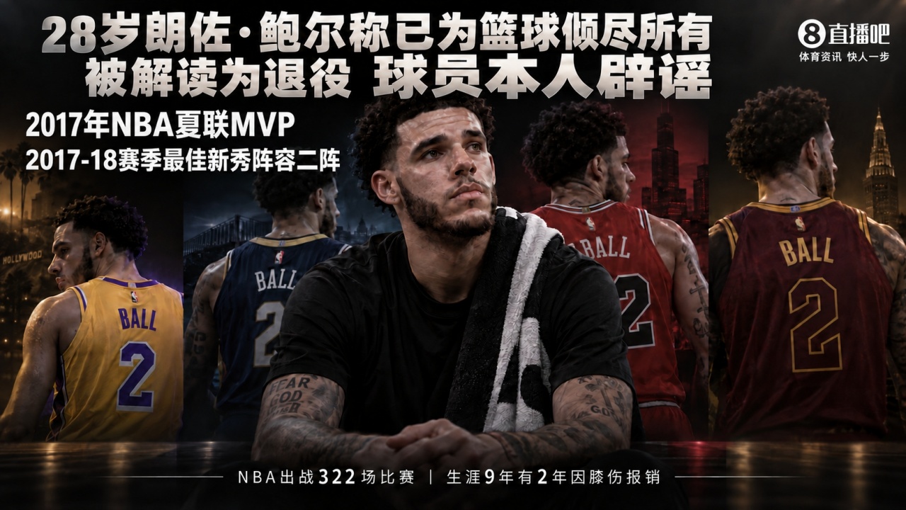 28岁朗佐·鲍尔称已为篮球倾尽所有 被解读为退役 遭球员本人辟谣 28岁朗佐·鲍尔称已为篮球倾尽所有 被解读为退役 遭球员本人辟谣